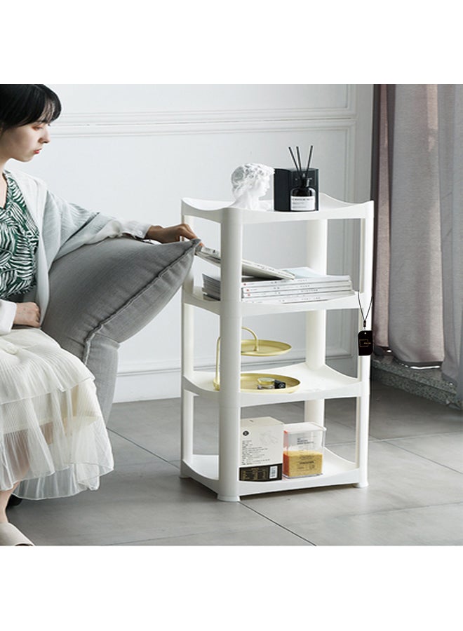 Sharpdo Four-Layer Storage Rack White 37.5 x 84 x 27cm - Image 3