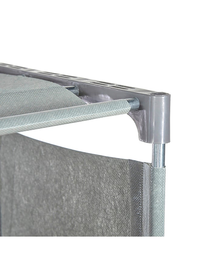 Sharpdo - Double Row Eight-Frame Bookshelf Grey 81 x 30 x 122cm - Image 1