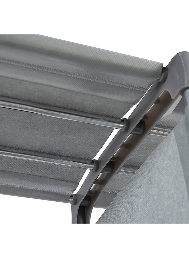 Sharpdo - Double Row Eight-Frame Bookshelf Grey 81 x 30 x 122cm - Image 1