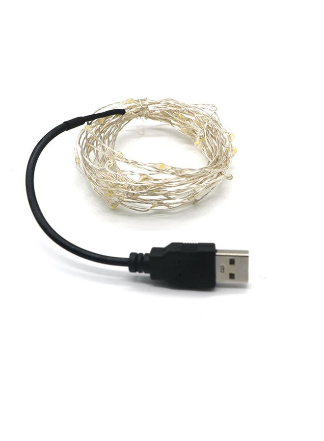 USB Plug-in Copper String Light Gold 2meter