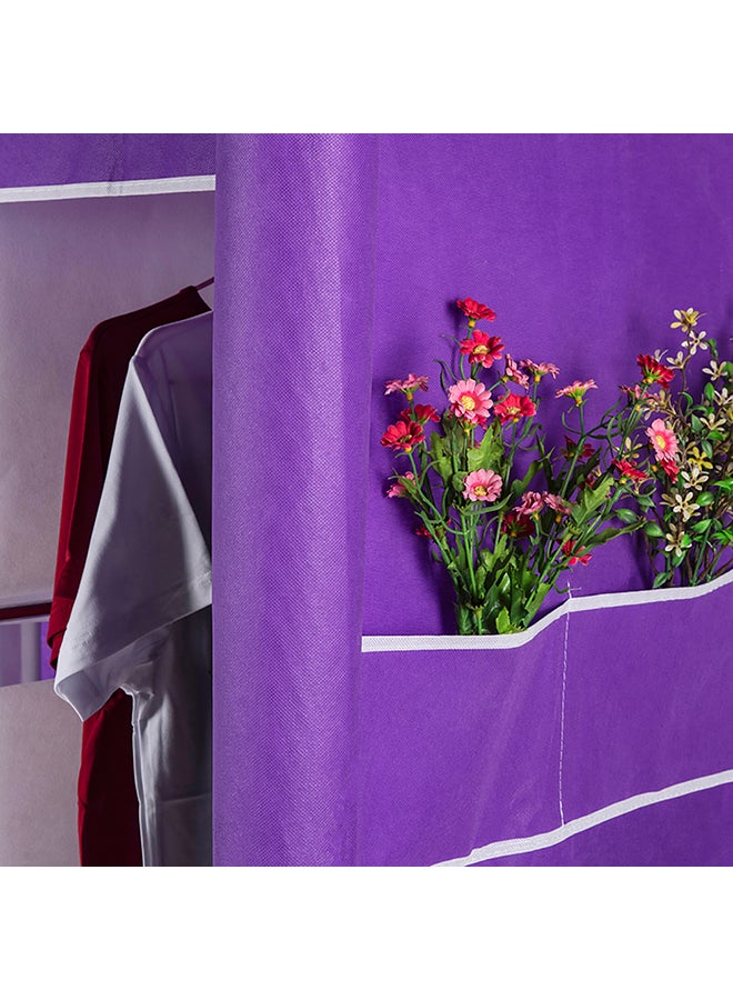 Sharpdo Multi-Layer Fabric Household Wardrobe Purple - Image 4
