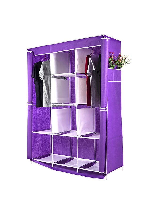 Sharpdo Multi-Layer Fabric Household Wardrobe Purple - Image 5