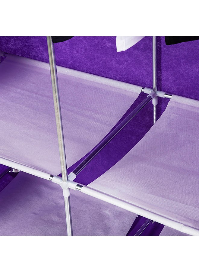 شاربدو Double Pole Household Wardrobe Purple - Image 5