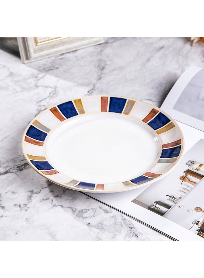 Sharpdo Exquisite Cutlery Plate For Home Kitchen White 22x3cm - Image 4