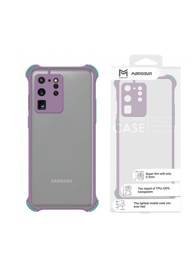 MARGOUN Anti-Drop Bumper Gorilla Frosted Case Cover For Samsung Galaxy S20 Ultra Purple/Clear - Image 3