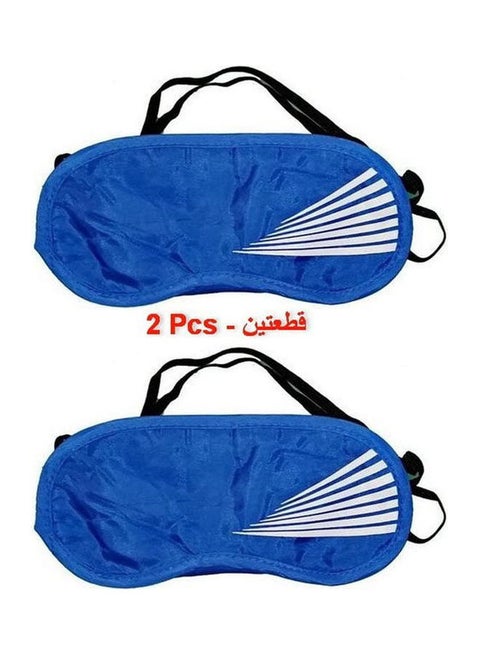 2Pcs Different Shape Of Cover Shade Sleeping Sleep Eye Mask Unisex Blue
