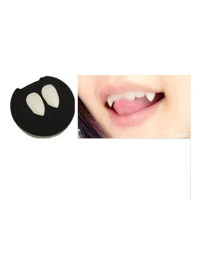 2 Pcs/Pack Of Halloween Vampire Zombie False Tooth Teeth