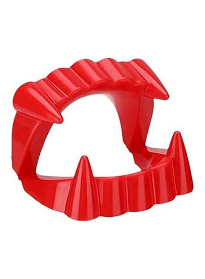Halloween Plastic Vampire Fangs Zombie False Teeth - White One Piece