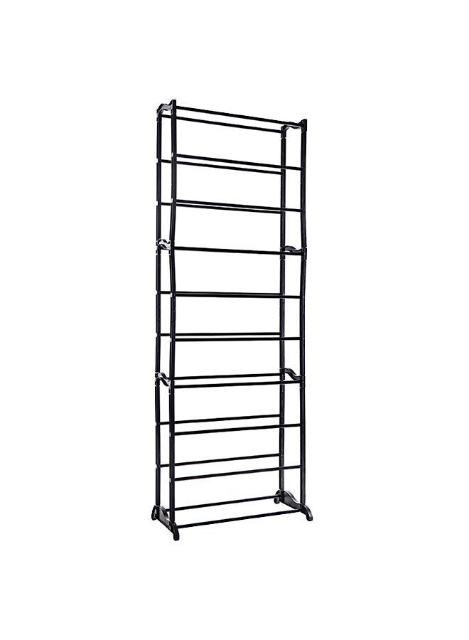 شاربدو رف أحذية من 10 طبقات باللون الأسود أسود - Image 1