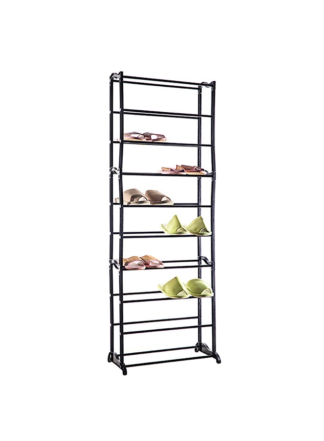 شاربدو رف أحذية من 10 طبقات باللون الأسود أسود - Image 2