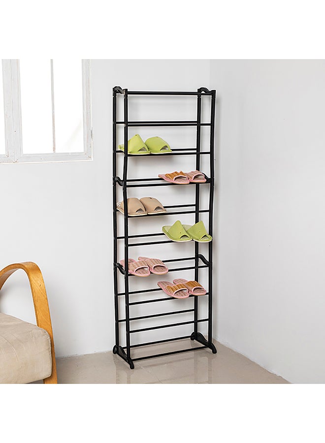 شاربدو رف أحذية من 10 طبقات باللون الأسود أسود - Image 3