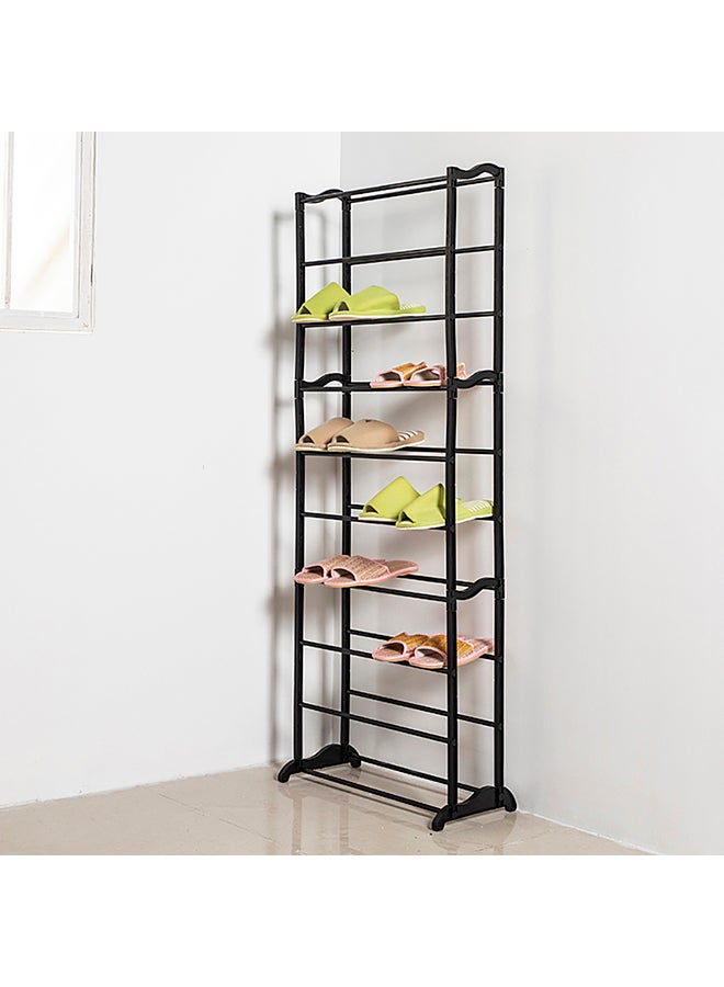 شاربدو رف أحذية من 10 طبقات باللون الأسود أسود - Image 5