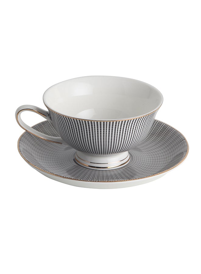 شاربدو فنجان قهوة وصحن رمادي 15.3x15.3x2سم  - Image 1