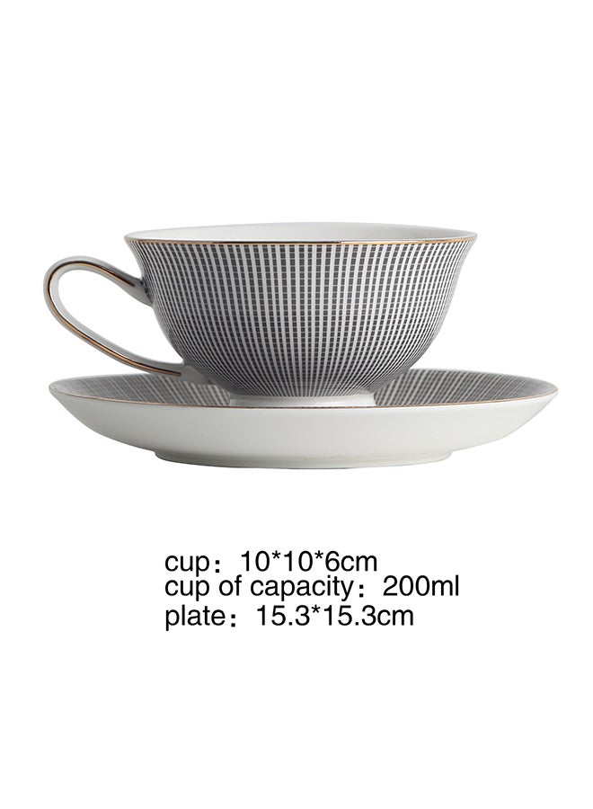 شاربدو فنجان قهوة وصحن رمادي 15.3x15.3x2سم  - Image 3