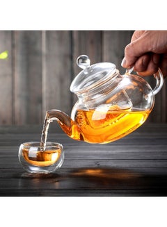 XiuWoo Heat Resistant Glass Tea Set Clear 800ml  - Image 3