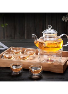 XiuWoo Heat Resistant Glass Tea Set Clear 800ml  - Image 5