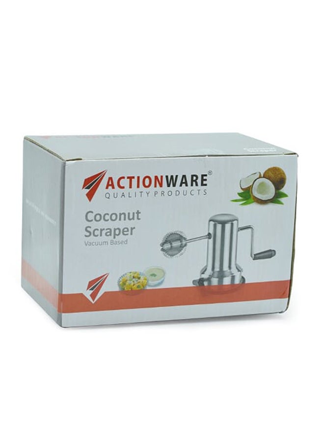 ACTION - Coconut Scraper With Vacuum Base Silver 11.6x16.8cm - Image 1