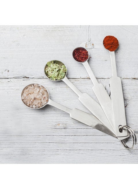 4-Piece Measuring Spoon Set Silver