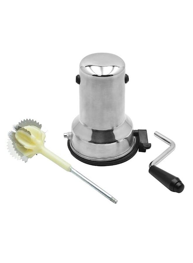 ACTION - Coconut Scraper With Vacuum Base Silver 11.6x16.8cm - Image 1