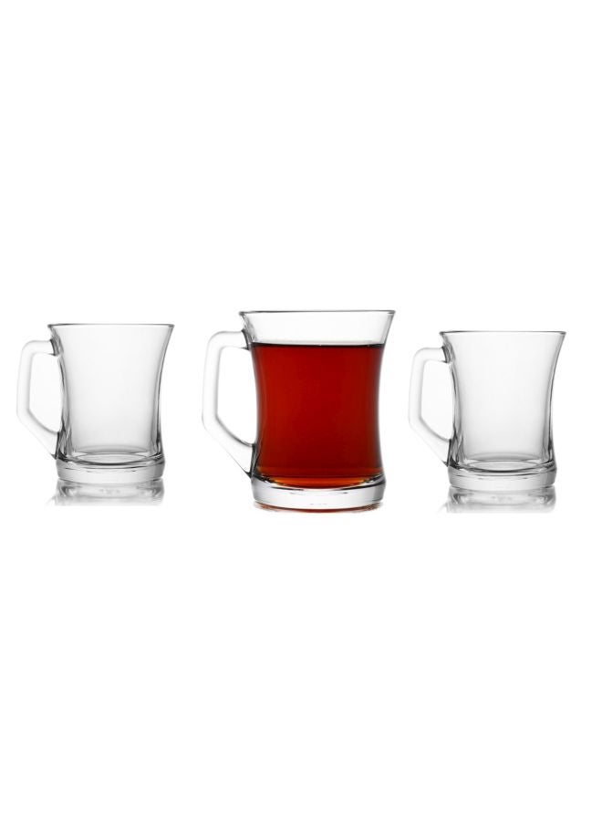 LAV 6-Piece Zein Glass Mug Set Clear 79x96mm - Image 1