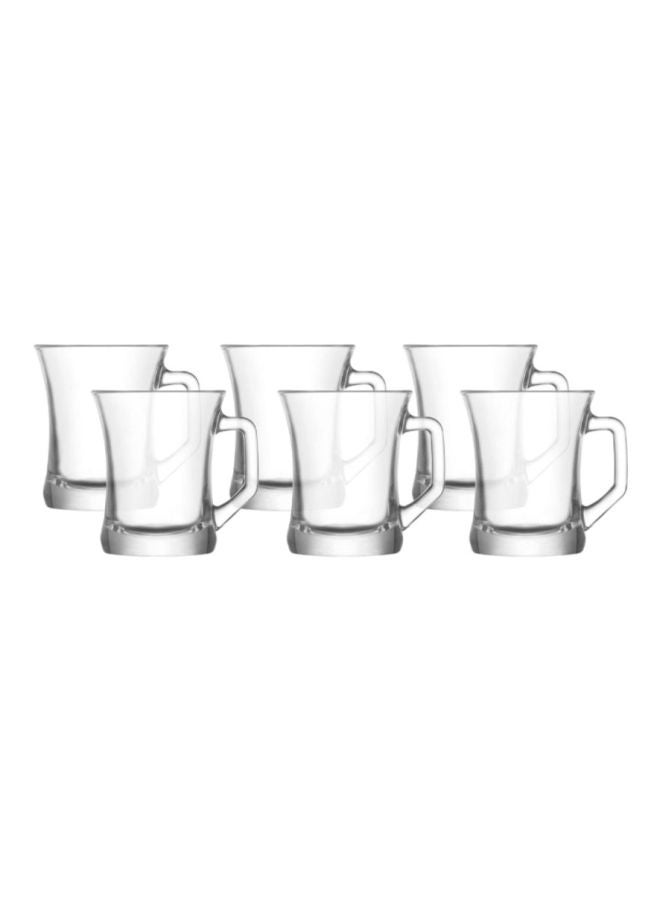 LAV 6-Piece Zein Glass Mug Set Clear 79x96mm - Image 2