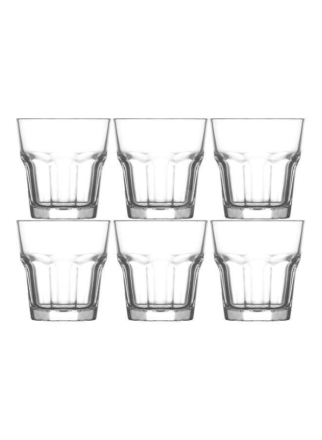 لاف طقم أكواب أراس للماء، 6 قطع شفاف - Image 2