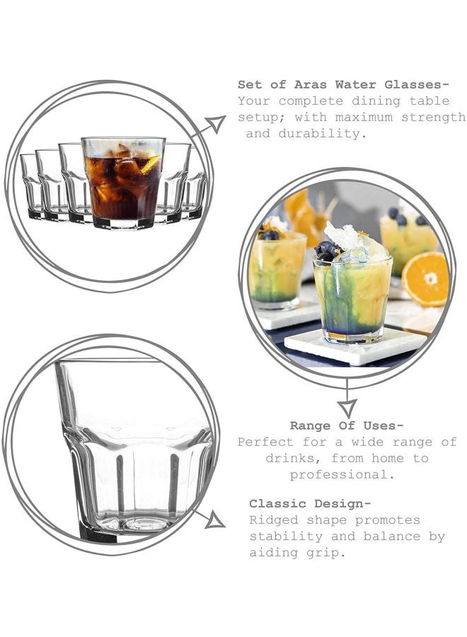 لاف طقم أكواب أراس للماء، 6 قطع شفاف - Image 5