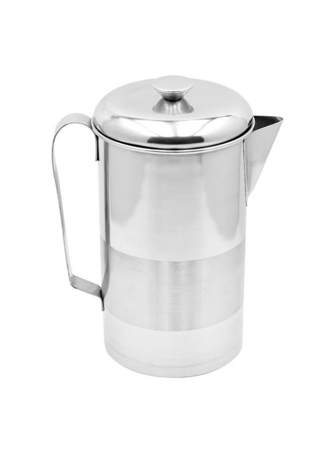 VINOD - Steel Water Jug With Lid Silver 2Liters - Image 1