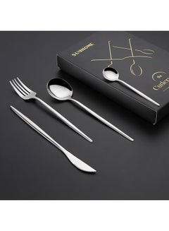Sunhome 4-Piece Stainless Steel Cutlery Set Silver 220mm  - Image 4