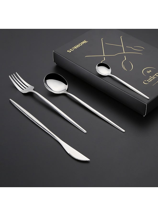 Sunhome 4-Piece Stainless Steel Cutlery Set Silver 220mm  - Image 4