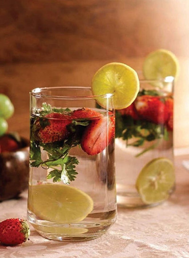 Ocean 6-Piece Patio Hi Ball Water Glass Set Clear 290ml - Image 1