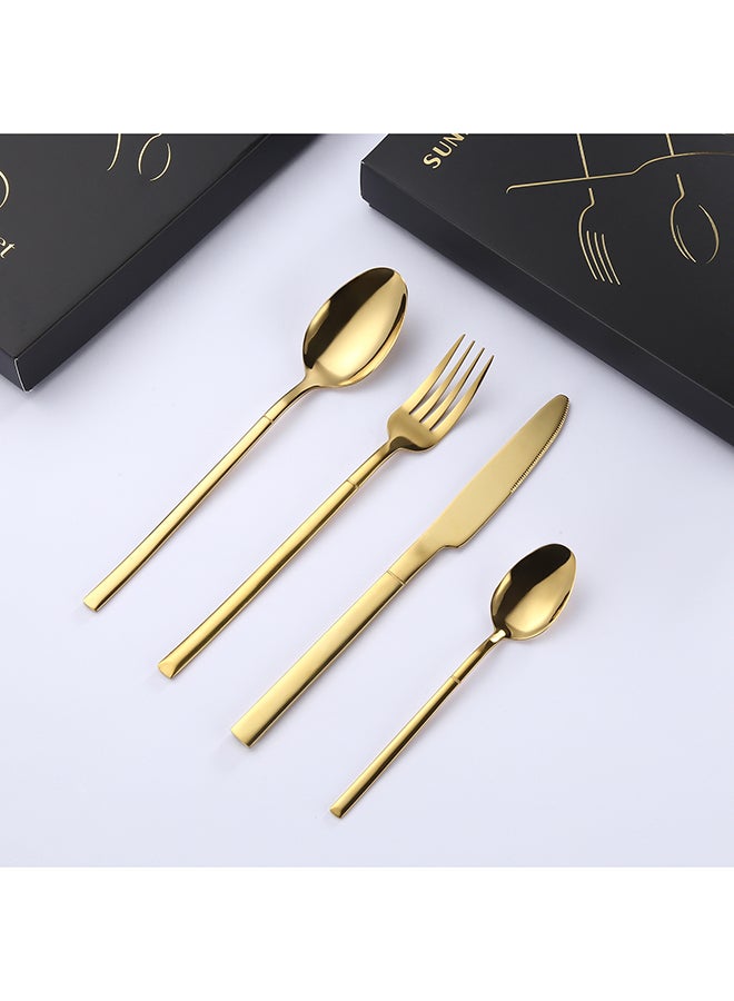 Sunhome 4-Piece Premium Cutlery Set Gold - Image 4