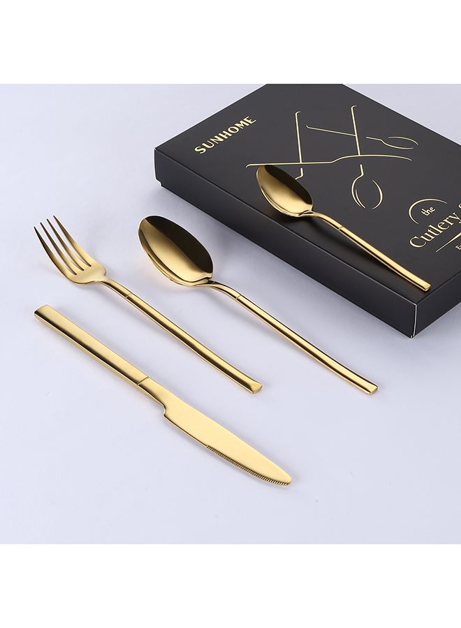Sunhome 4-Piece Premium Cutlery Set Gold - Image 5