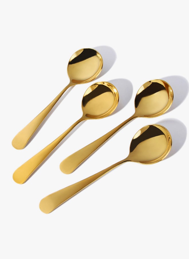 صن هوم - طقم ملاعق من الستانلس ستيل مكون من 4 قطع ذهبي - Image 1