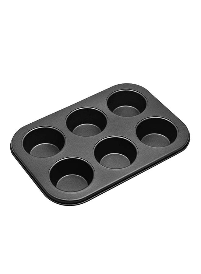 Non-Stick Muffin Tray Baking Pan 6 Cup black 26cm - v1643118726/N41317411A_2