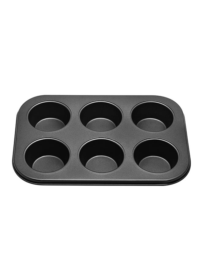 Non-Stick Muffin Tray Baking Pan 6 Cup black 26cm - v1643118726/N41317411A_5