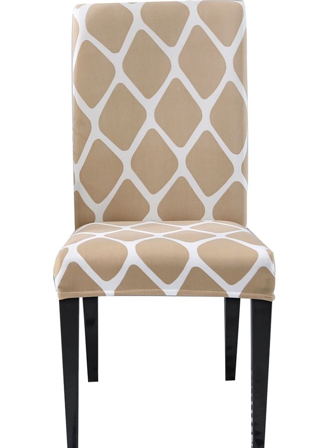 Sharpdo One-Piece Stretch Chair Cover Brown 38 x 38 x 45cm  - Image 2