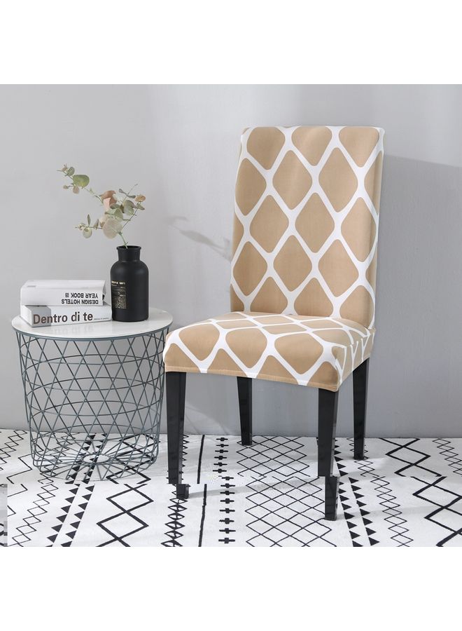 Sharpdo One-Piece Stretch Chair Cover Brown 38 x 38 x 45cm  - Image 3