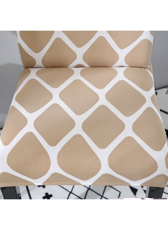 Sharpdo One-Piece Stretch Chair Cover Brown 38 x 38 x 45cm  - Image 4