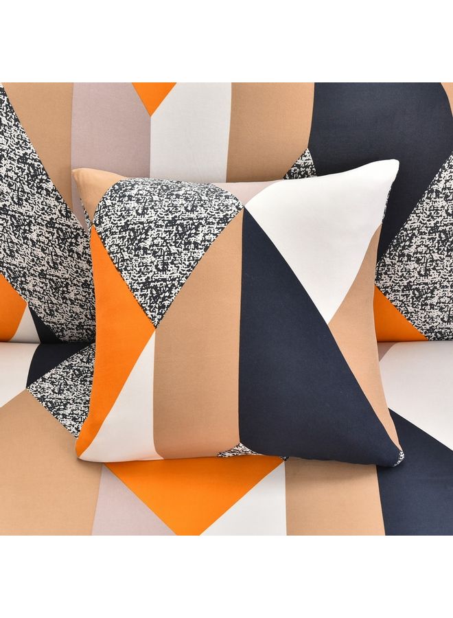Sharpdo - Geometric Contrast Colour Stretch Sofa Cover Multicolour 36 x 30 x 7cm - Image 1