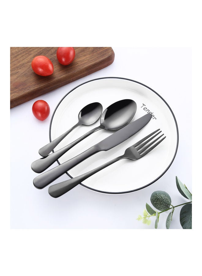 Sunhome 4-Piece Stainless Steel Cutlery Set Black  - Image 1