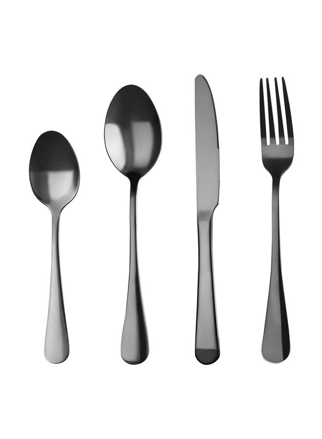 Sunhome 4-Piece Stainless Steel Cutlery Set Black  - Image 2