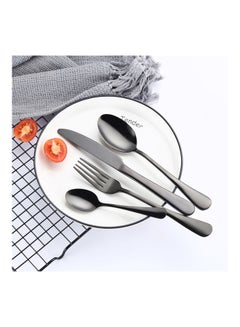Sunhome 4-Piece Stainless Steel Cutlery Set Black  - Image 3