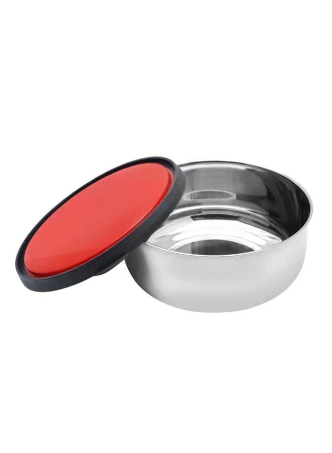 RAJ Stainless Steel Storage Bowl With Lid Silver/Red 16x7.2x16cm  - Image 2