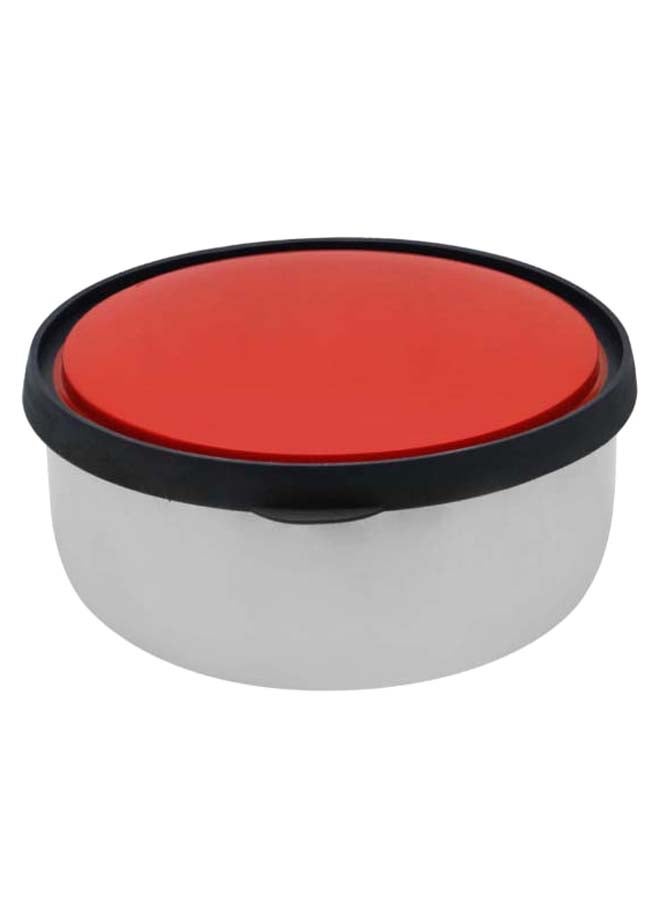 RAJ Stainless Steel Storage Bowl With Lid Silver/Red 16x7.2x16cm  - Image 3