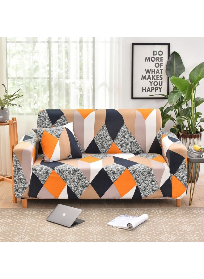 Sharpdo - Geometric Contrast Colour Stretch Sofa Cover Multicolour 36 x 30 x 7cm - Image 1
