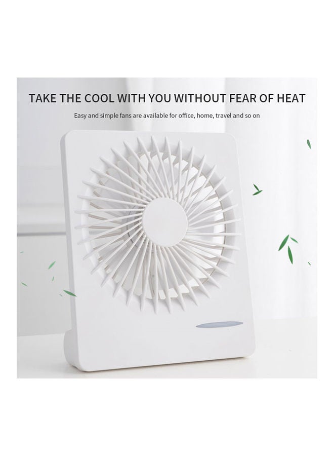 صن هوم مروحة محمولة قابلة لإعادة الشحن بمنفذ USB HH-188 أبيض - Image 3