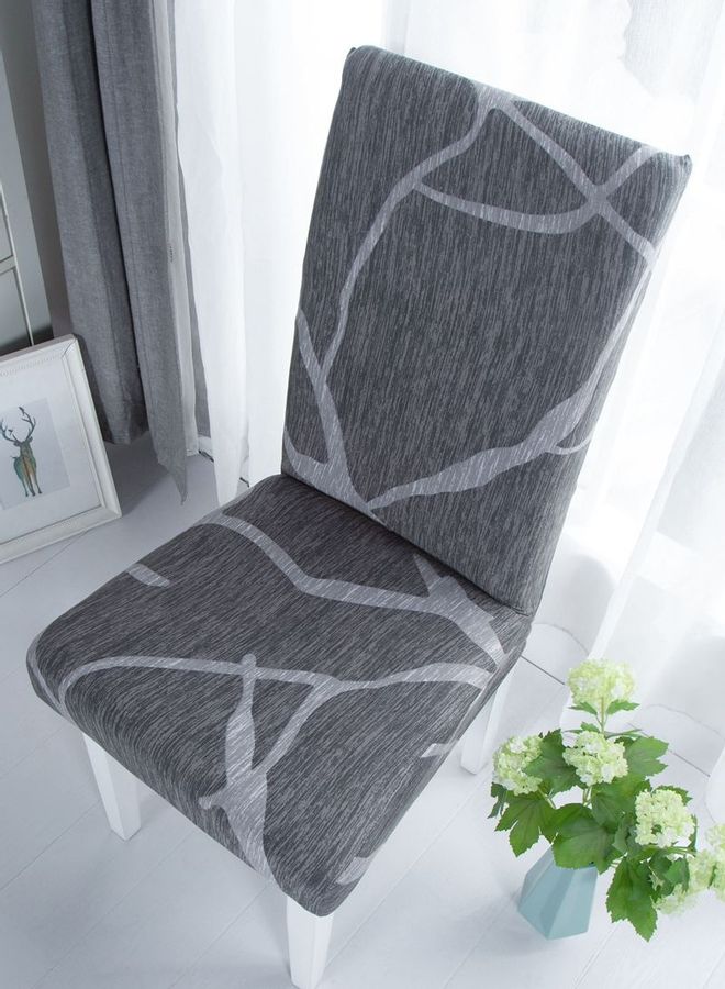 Sharpdo One-Piece Stretch Chair Cover Grey - Image 2