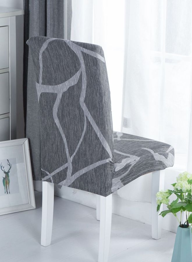 Sharpdo One-Piece Stretch Chair Cover Grey - Image 3