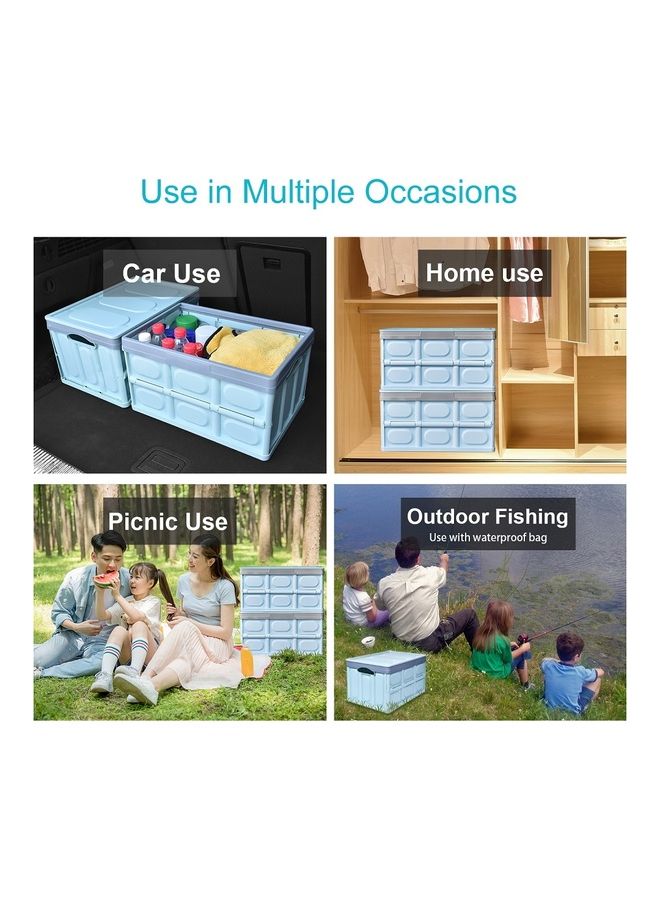 Sharpdo Small Multifunctional Thickened Foldable Storage Box Blue  - Image 5